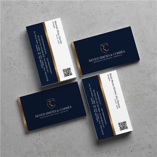 Cartão de visita design dourado